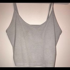 Light blue cropped tank top